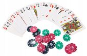 Duży Zestaw do Pokera 500 Żetonów + Dealer Poker Texas Karty Kości Walizka