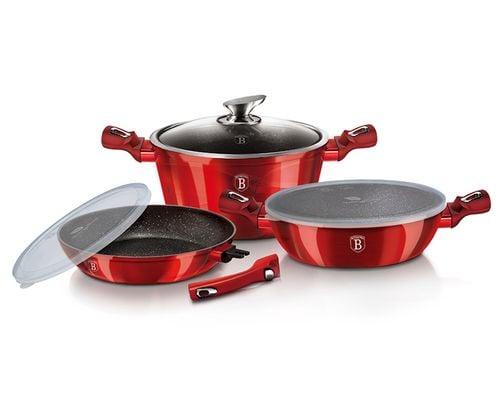 zestaw garnków i patelni berlinger haus bh-7050 burgundy na Arena.pl