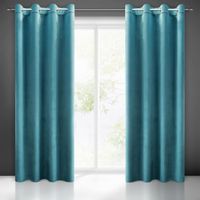 Zasłona gotowa na przelotkach MELANIA 140x250 ciemnoturkusowa