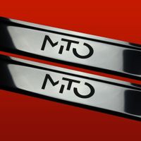 Listwa progowa ALFA ROMEO MITO Stal nierdzewna 304 połysk z czarnymi litera