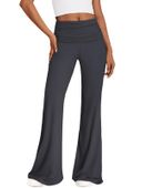 Spodnie damskie legginsy szerokie nogawki eleganckie wysoki stan szare S