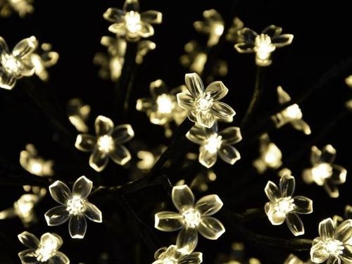 Dekoracyjne LED drzewo z kwiatami, ciepły biały na Arena.pl