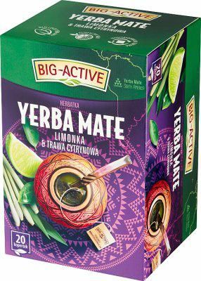 BIG ACTIVE Yerba Mate Limonka Trawa 20tb zdjęcie 1