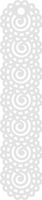 A7 Zawieszka dekor ozdoba ażurowa biała 18x90 cm