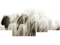 70CM 150CM OBRAZ 5 ELEM TULIPANY ŚCIENNY