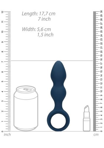 teardrop shaped anal plug   large   baltic blue na Arena.pl