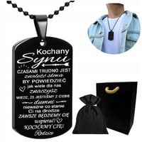 Nieśmiertelnik DLA SYNA z GRAWEREM męski prezent od Mamy Taty GRAWER GRATIS