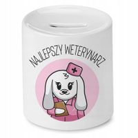 Skarbonka Dla Weterynarza Najlepszy Weterynarz Z Nadrukiem Ze Zdjęciem