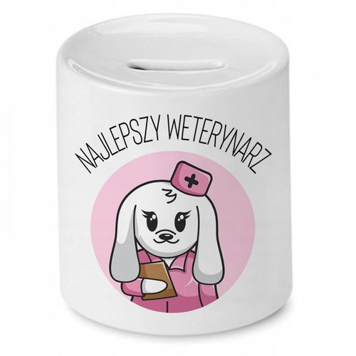 Skarbonka Dla Weterynarza Najlepszy Weterynarz Z Nadrukiem Ze Zdjęciem na Arena.pl