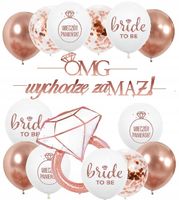 BALONY dekoracje WIECZÓR PANIEŃSKI baner OMG ros