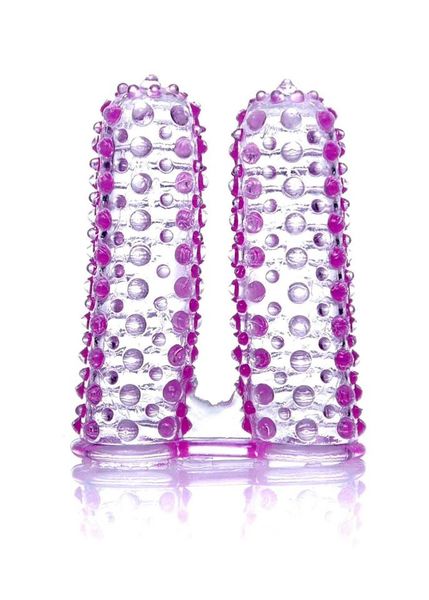 Zestaw Dwóch Żelowych Nakładek Na Palce - Wonderful Fingers Purple zdjęcie 1
