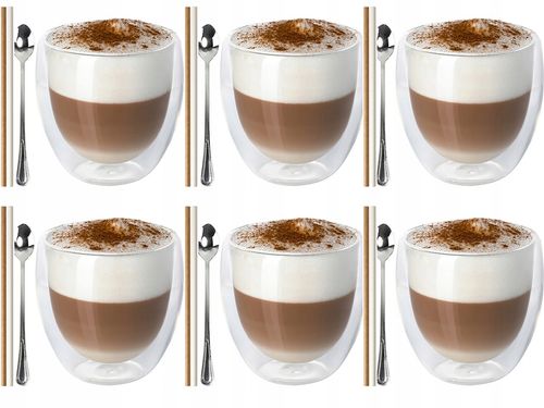 KOMPLET SZKLANEK DO LATTE 235ML X 6SZT. (NR 3675) na Arena.pl