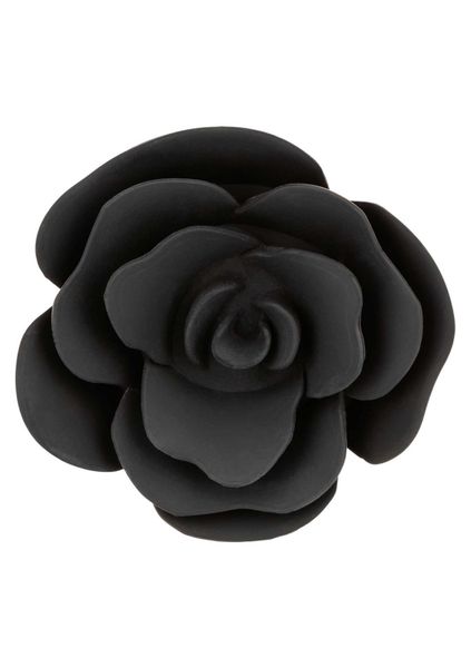 Large Rose Anal Plug Black zdjęcie 6