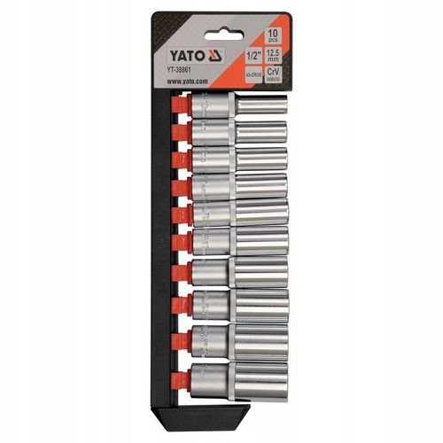 Zestaw nasadek długich 1/2", 10 szt. YATO YT-38861 na Arena.pl