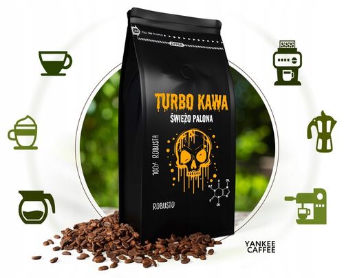 TURBO Kawa ziarnista Do ekspresu 1kg 100% Robusta ROBUSTO na Arena.pl