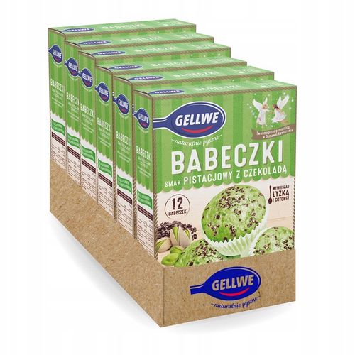 GELLWE Babeczki pistacjowe z czekoladą mieszanka do wypieku 290 g x 6 sztuk na Arena.pl