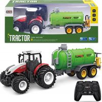 2 x TRAKTOR ZDALNIE STEROWANY Przyczepa BECZKOWÓZ POMPKA GUMOWE KOŁA MATADI
