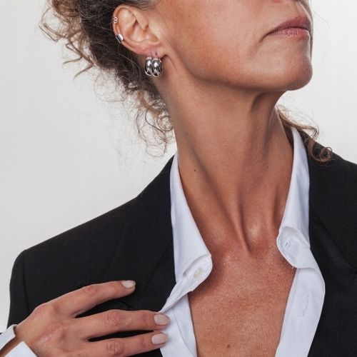 Nausznica srebrna gładka 7 mm ANIA KRUK na Arena.pl