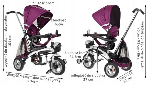 2w1 rowerek + rower biegowy pompowane koła na Arena.pl