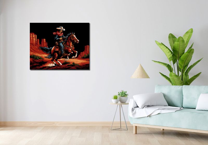 Obraz 90x70cm Galop przez Prerię zdjęcie 2