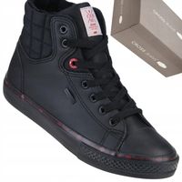 Buty Cross Jeans KK1R4054C Wysokie Ocieplane Trampki Zimowe Czarne