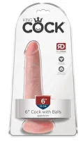 king cock model 6" przyssawka jasny kolor skory 15 cm pvc