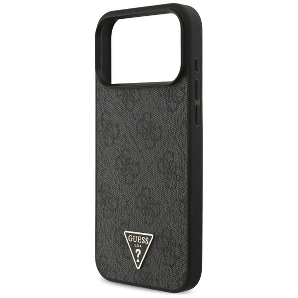 Etui Guess 4G Strap Triangle Logo MagSafe do iPhone 17 Pro Max czarny zdjęcie 6