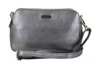 Damska torebka metalizowana - Srebrna ciemna