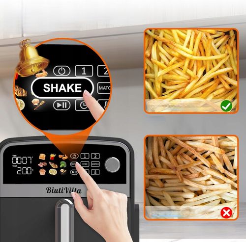 Frytkownica Beztłuszczowa Dwukomorowa Airfryer 10L 2X5L 2400W Xxl Mocna na Arena.pl