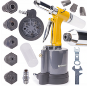 NITOWNICA PNEUMATYCZNA 2,4MM - 6,4MM 1400KG ZESTAW PM-NP-1400T