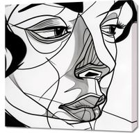 Obraz 70x70cm Portret Kobiecy