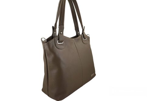 Codzienna duża torebka damska - Beżowa ciemna na Arena.pl