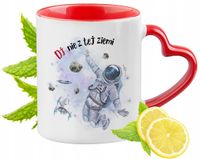 Kubek Czerwony Z Uszkiem W Kształcie Serca Dla Dja Dj'a Na Prezent