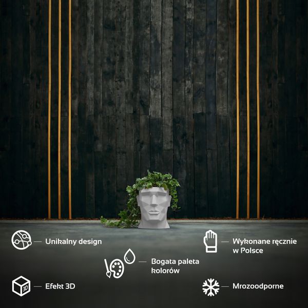 Doniczka okrągła Apollo APL10 | Biały Mat, Kolor Biały Mat, Concrette, Wymiary 11x15.5 cm zdjęcie 8