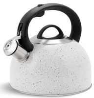 CZAJNIK Stalowy MARMURKOWY 2,5l z Gwizdkiem INDUKCJA Gaz Biały 1440W
