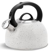 CZAJNIK Stalowy MARMURKOWY 2,5l z Gwizdkiem INDUKCJA Gaz Biały 1440W