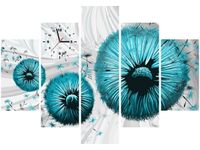 105CM 150CM ZEGAR 5 ELEM TURKUSOWE DMUCHAWCE 2 DRUK OBRAZ