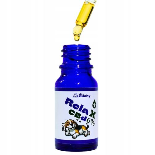 Olej Do michy RelaX CBD 6% dla psa i kota 10ml THC-0% (bezpieczny) na Arena.pl