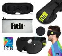 OPASKA NA OCZY DO SPANIA 3D Maska Zaciemniająca Regulowana MEMORY CZARNA