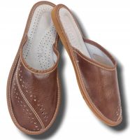 Kapcie Pantofle Klapki Męskie Skórzane Rozmiar 42 Wsuwane Brązowe 36-50