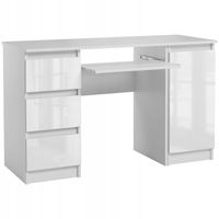 Biurko Komputerowe Młodzieżowe Dla Dziecka Półka Biały Połysk