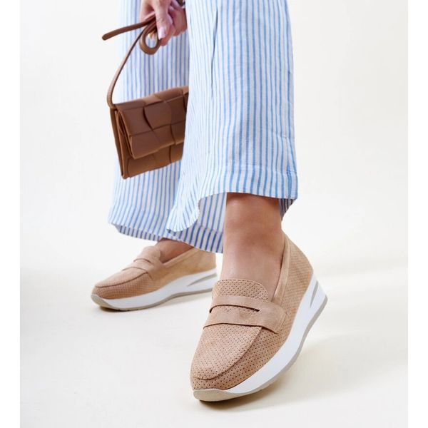 Brązowe perforowane półbuty r.36 zdjęcie 7