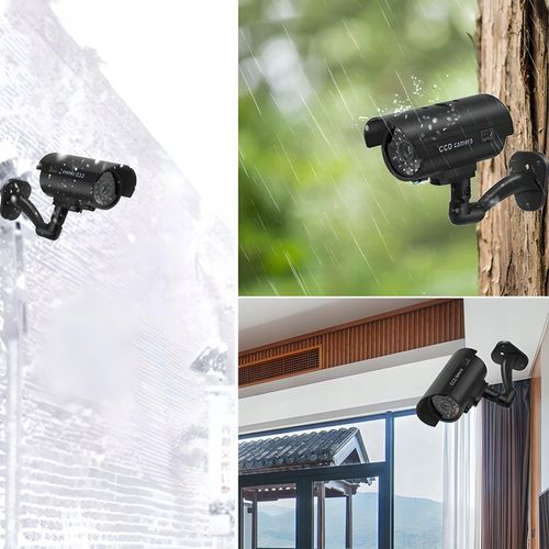 ATRAPA KAMERY CCTV SOLARNA MONITORING KAMERA MIGAJĄCA DIODA LED NA ŚCIANĘ na Arena.pl