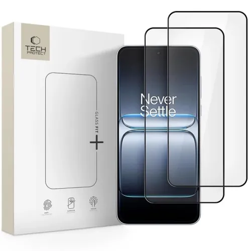 Szkło hartowane Tech-Protect Glass Fit+ 2-pack na OnePlus Nord 5 - czarne na Arena.pl
