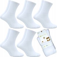 5x SKARPETY BEZUCISKOWE BIAŁE DAMSKIE BAWEŁNIANE 35-38