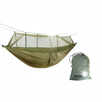 DEDRA HAMAK Z MOSKITIERĄ TURYSTYCZNY SURVIVAL 330x140cm NYLON 210T +WOREK
