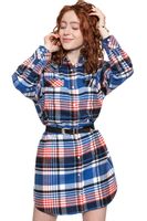 WRANGLER OVERSHIRT DRESS COBALT BLUE W5Q9BLB09 XS