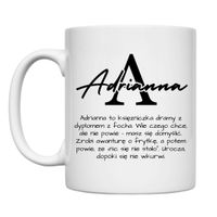 KUBEK Z IMIENIEM "ADRIANNA" Wzór - Klasyczny 330 ml