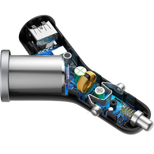 Baseus ładowarka samochodowa Y Type 2USB + gniazdo czarna na Arena.pl