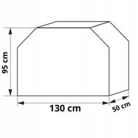Pokrowiec na Grilla 130X50X95CM Wodoodporny Odporny na UV Wytrzymały 210D